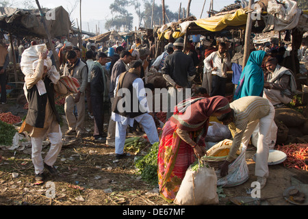 Indien, Agra, Uttar Pradesh Gemüsemarkt Stockfoto