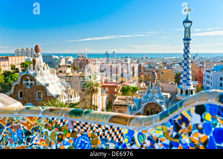 Park Güell in Barcelona, Spanien. Stockfoto