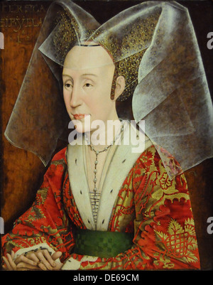 Portrait von Isabella von Portugal, der Frau von Philip III Herzog von Burgund (1397-1471), ca. 1450-1475. Artist: Weyden, Rogier van der (Ca. 1399-1464) Stockfoto