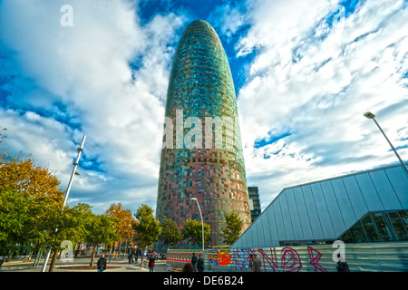 Torre Agbar, Barcelona, Spanien Stockfoto