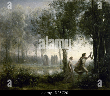 Orpheus, Eurydike aus der Unterwelt 1861 führt. Künstler: Corot, Jean-Baptiste Camille (1796-1875) Stockfoto