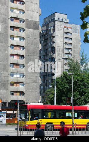 Wroclaw, Polen, Wolkenkratzer der Siedlung Plac Grunwaldzki Stockfoto