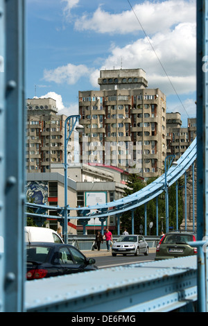 Wroclaw, Polen, Wolkenkratzer der Siedlung Plac Grunwaldzki Stockfoto