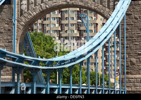 Wroclaw, Polen, Wolkenkratzer der Siedlung Plac Grunwaldzki Stockfoto