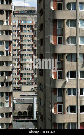 Wroclaw, Polen, Wolkenkratzer der Siedlung Plac Grunwaldzki Stockfoto