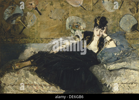 Die Dame mit Ventilatoren, 1873. Artist: Manet, Édouard (1832-1883) Stockfoto