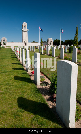 Der australischen National War Memorial, Villers-Bretonneux britischen Soldatenfriedhof, Somme Stockfoto