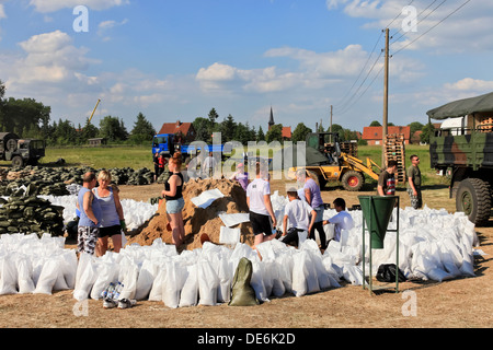 Bälow, Deutschland, auf der Elbe-Flut Stockfoto