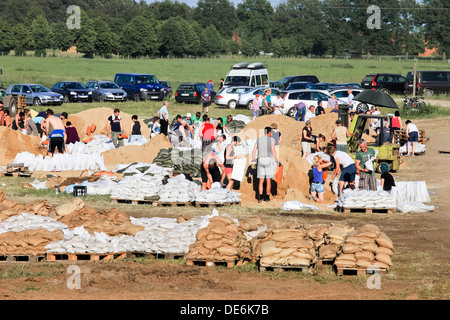 Bälow, Deutschland, auf der Elbe-Flut Stockfoto