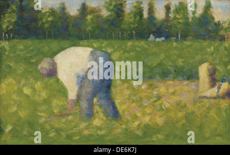 Paysan travaillantou, 1883. Künstler: Seurat, George Pierre (1859-1891) Stockfoto