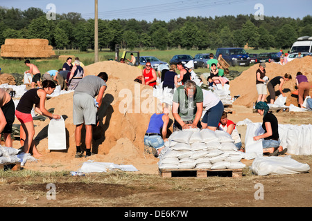 Bälow, Deutschland, auf der Elbe-Flut Stockfoto