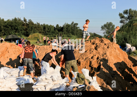 Bälow, Deutschland, auf der Elbe-Flut Stockfoto