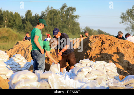 Bälow, Deutschland, auf der Elbe-Flut Stockfoto