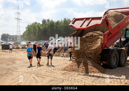 Bälow, Deutschland, auf der Elbe-Flut Stockfoto