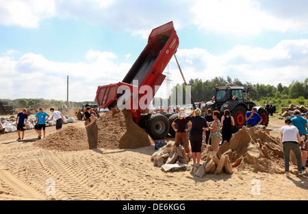 Bälow, Deutschland, auf der Elbe-Flut Stockfoto