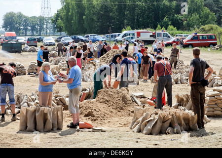 Bälow, Deutschland, auf der Elbe-Flut Stockfoto