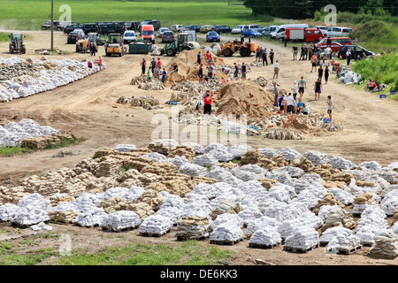 Bälow, Deutschland, auf der Elbe-Flut Stockfoto