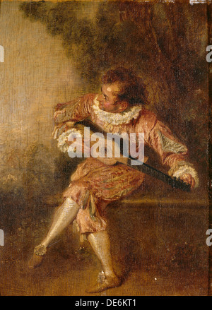 Mezzetin, ca 1715. Künstler: Watteau, Jean Antoine (1684-1721) Stockfoto