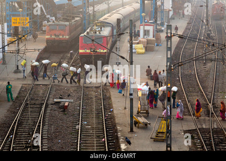 Indien, Uttar Pradesh, New Delhi Railway Station Stockfoto