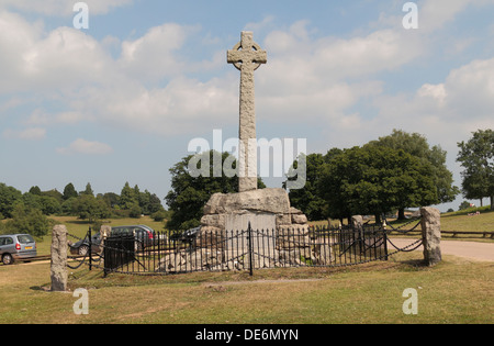 Lyndhurst Kriegerdenkmal, Boltons Bank gewidmet einheimischen Verstorbenen in WWI & WWII, New Forest, Lyndhurst, Hampshire, UK. Stockfoto