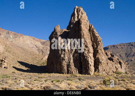 Phonolytische Kuppel des La Catedral (Kathedrale) auf den Teide-Nationalpark, Teneriffa, Kanaren. Stockfoto