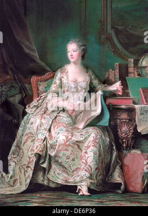 Porträt der Marquise de Pompadour (1721-1764). Künstler: La Tour, Maurice Quentin de (1704-1788) Stockfoto