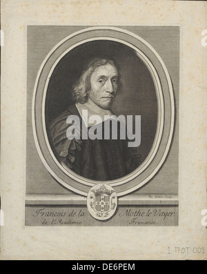 Portrait von François de La Mothe le Vayer (1588-1672), Ca. 1695. Artist: Lubin, Jacques (1637-?) Stockfoto