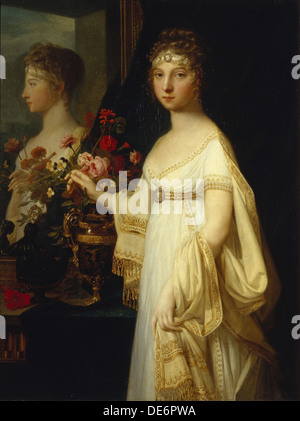 Porträt von Kaiserin Elisabeth Alexeievna, Prinzessin Louise von Baden (1779-1826), 1802. Artist: Monnier, Jean Laurent (1743/46-1808) Stockfoto
