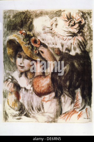 Le Chapeau épinglé (Pinning der Hut), 1898. Artist: Renoir, Pierre Auguste (1841-1919)