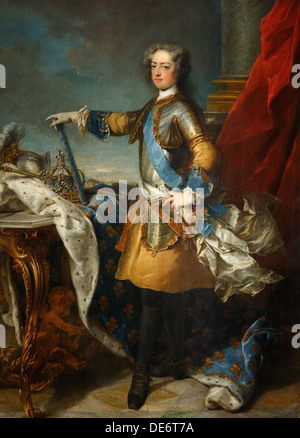 Porträt des Königs Louis XV (1710 – 1774), ca 1723-1724. Künstler: Van Loo, Jean Baptiste (1684-1745) Stockfoto