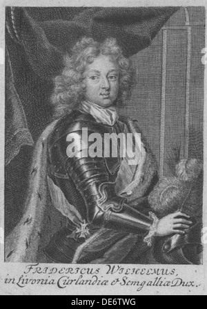 Porträt von Friedrich Wilhelm Kettler (1692-1711), Herzog von Kurland und Semigallia, C. 1710. Artist: Bernigeroth, Johann Martin (1713-1767) Stockfoto