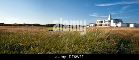 Clubhaus und 18. Grün, Royal Birkdale Golf links Stockfoto