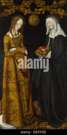 Heiligen Christina und Ottilia, 1506. Künstler: Cranach, Lucas, der ältere (1472-1553) Stockfoto