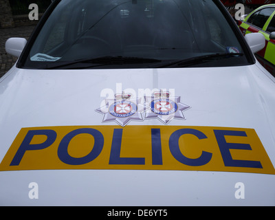 Amerikanische Polizei-Auto im Crich Tramway Village in Derbyshire, Großbritannien genommen. Stockfoto