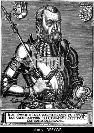 Porträt von Joachim II. Hector (1505-1571), Kurfürst von Brandenburg, 1570. Artist: Friderich (Friederich), Franz (1550-1580) Stockfoto