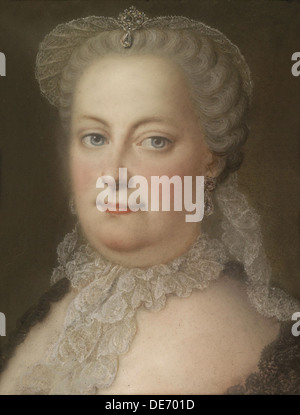 Porträt der Kaiserin Maria Theresia von Österreich (1717-1780), 1762. Künstler: Hagelgans, Michael Christoph (1725-1766) Stockfoto