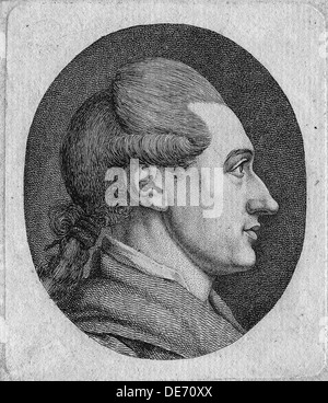 Porträt des Autors Johann Wolfgang von Goethe (1749-1832). Künstler: Lager, Dora (1759-1832) Stockfoto