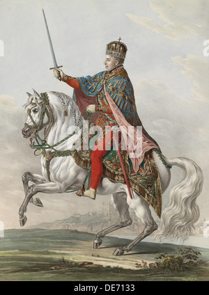 Kaiser Ferdinand i. von Österreich als König von Ungarn, 1830. Künstler: Wolf, Franz (1795-1859) Stockfoto