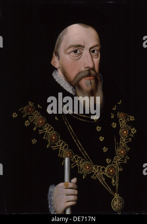 William Cecil, 1. Baron Burghley (1521-1598), nach 1572. Künstler: anonym Stockfoto