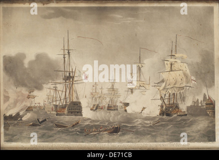 Die Battle of the Nile, c. 1800. Künstler: Edy, John William (1760-1820) Stockfoto