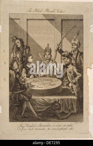 Die polnische Lot-Kuchen, 1772. Künstler: Lodge, John (?-1796) Stockfoto