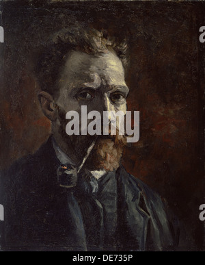 Selbstbildnis mit Pfeife, 1886. Künstler: Van Gogh, Vincent, (1853-1890) Stockfoto