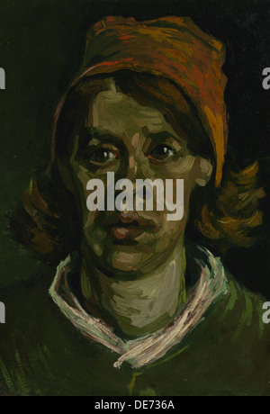 Kopf einer ländlichen Frau mit roter Haube, 1885. Künstler: Van Gogh, Vincent, (1853-1890) Stockfoto