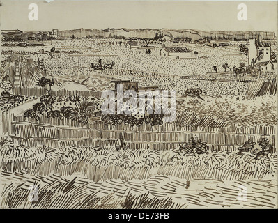 Die Ernte in der Provence (für Émile Bernard), 1888. Artist: Gogh, Vincent van (1853-1890) Stockfoto