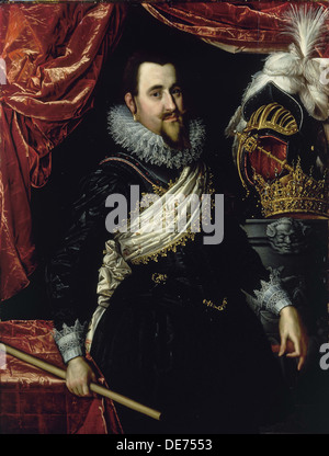 Porträt von König Christian IV. von Dänemark (1577-1648), c. 1615. Künstler: Isaacsz, Pieter (1569-1625) Stockfoto
