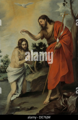 Die Taufe Christi, 1655. Artist: MURILLO, Bartolome Estebàn (1617-1682) Stockfoto