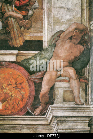 Detail von der Decke der Sixtinischen Kapelle im Vatikan, 1508-1512. Künstler: Buonarroti, Michelangelo (1475-1564) Stockfoto