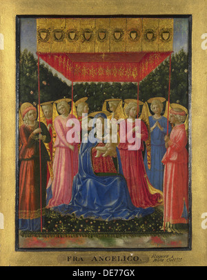 Die Jungfrau und Kind mit Engeln, ca. 1450. Künstler: Gozzoli, Benozzo (ca. 1420-1497) Stockfoto