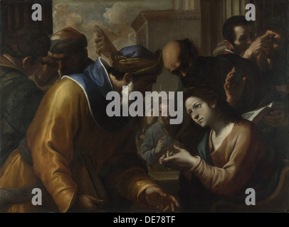 Christus mit den Ärzten 1660s bestreiten. Künstler: Preti, Gregorio (1603-1672) Stockfoto