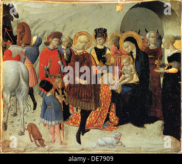 Die Anbetung der Könige, ca 1435. Künstler: Sassetta (1392-1450) Stockfoto